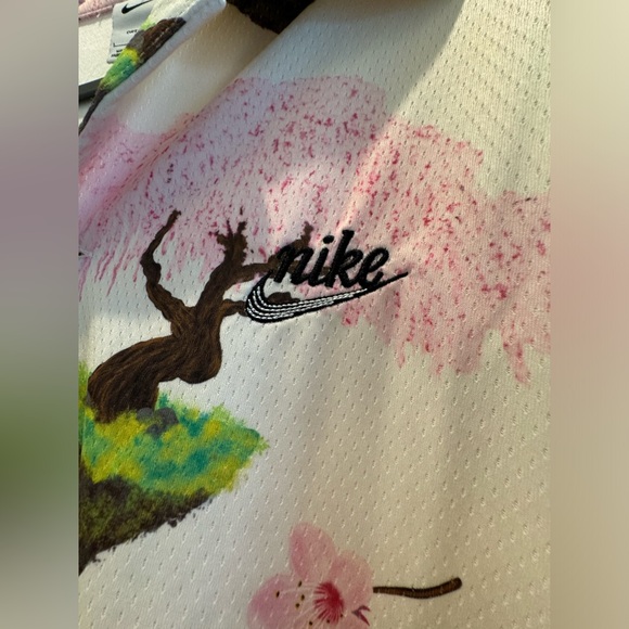 Nike Cherry Blossom Mesh Button Up Shirt - Picture 5 of 9